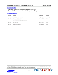 Datasheet K6R1008C1C-C15 manufacturer Samsung