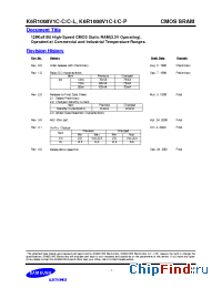 Datasheet K6R1008V1C-I manufacturer Samsung