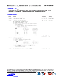 Datasheet K6R4004C1A-I manufacturer Samsung