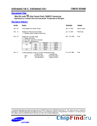 Datasheet K6R4004C1B-I manufacturer Samsung