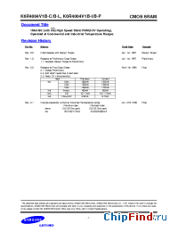 Datasheet K6R4004V1B-T manufacturer Samsung