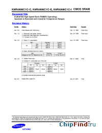 Datasheet K6R4008C1C-I10 manufacturer Samsung