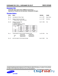 Datasheet K6R4008V1B-C15 manufacturer Samsung