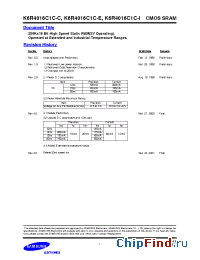 Datasheet K6R4016C1C-12 manufacturer Samsung