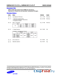 Datasheet K6R4016V1C-I manufacturer Samsung