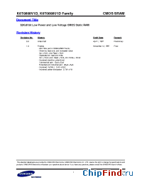 Datasheet K6T0808U1D-GB10 manufacturer Samsung