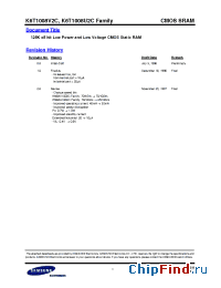 Datasheet K6T1008V2C-RB70 manufacturer Samsung