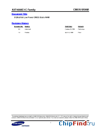 Datasheet K6T4008C1C-B manufacturer Samsung