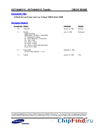 Datasheet K6T4008U1C-B manufacturer Samsung