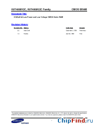 Datasheet K6T4008U2C-ZF85 manufacturer Samsung