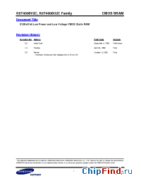 Datasheet K6T4008V2C-F manufacturer Samsung