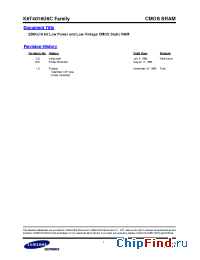 Datasheet K6T4016U6C-ZF70 manufacturer Samsung