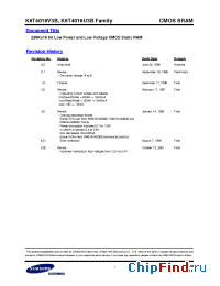 Datasheet K6T4016V3B-TB85 manufacturer Samsung