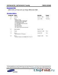 Datasheet K6T4016V3C-TB55 manufacturer Samsung