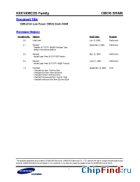 Datasheet K6X1008C2D-TB70 manufacturer Samsung