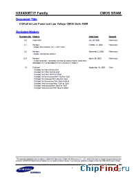 Datasheet K6X4008T1F manufacturer Samsung