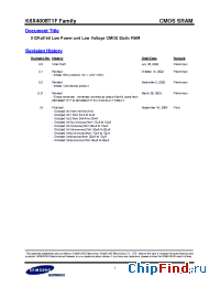Datasheet K6X4008T1F-GB70 manufacturer Samsung