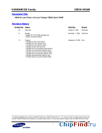 Datasheet K6X8008C2B-TF55 manufacturer Samsung