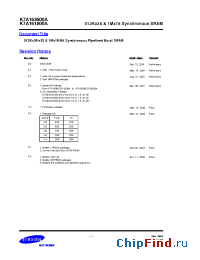 Datasheet K7A161800A-QC(I)25/16/14 manufacturer Samsung