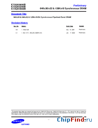 Datasheet K7A201800B-QC14 manufacturer Samsung