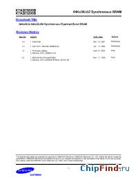 Datasheet K7A203200B-QCI14 manufacturer Samsung