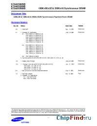 Datasheet K7A401809B-QI20 manufacturer Samsung