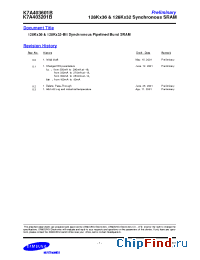 Datasheet K7A403201B-QC14 manufacturer Samsung