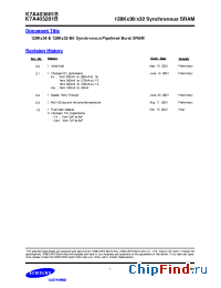 Datasheet K7A403601B-QC14 manufacturer Samsung