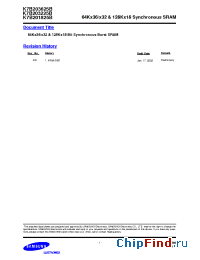 Datasheet K7B201825B-QI65 manufacturer Samsung