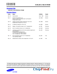 Datasheet K7D161871M manufacturer Samsung