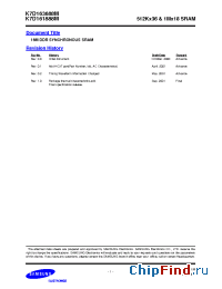 Datasheet K7D161888M-HC37 manufacturer Samsung