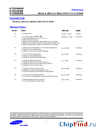 Datasheet K7I321884M-FC20 manufacturer Samsung