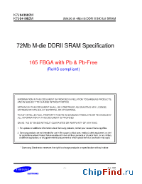 Datasheet K7J641882M-FC16 manufacturer Samsung