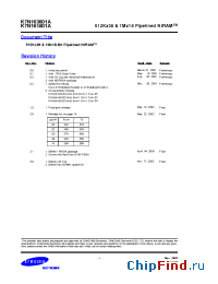 Datasheet K7M161825A-QC(I)65 manufacturer Samsung