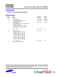 Datasheet K7N161845A-FC13 manufacturer Samsung