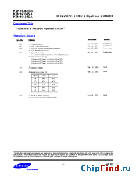 Datasheet K7N161845A-FC25 manufacturer Samsung