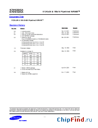 Datasheet K7N163645A-Q(F)C(I)25/20/16/13 manufacturer Samsung