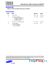 Datasheet K7N401801B-QC16 manufacturer Samsung