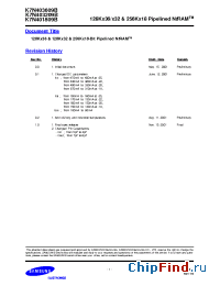 Datasheet K7N401809B-QI20 manufacturer Samsung