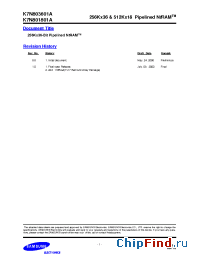 Datasheet K7N801801A manufacturer Samsung