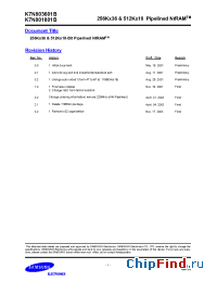 Datasheet K7N801801B-QC13 manufacturer Samsung