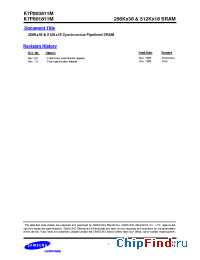 Datasheet K7P801811M-H21 manufacturer Samsung