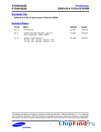 Datasheet K7P801822B-HC16 manufacturer Samsung