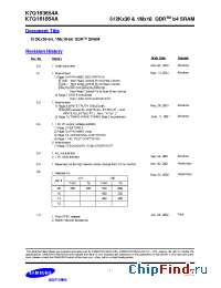 Datasheet K7Q161854A manufacturer Samsung