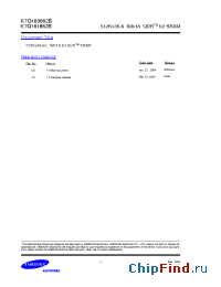 Datasheet K7Q161862B manufacturer Samsung