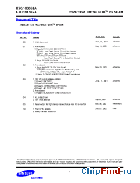 Datasheet K7Q163652A-FC10 manufacturer Samsung