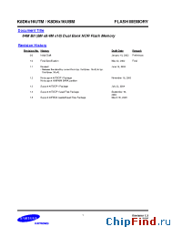 Datasheet K8D6316UBM-LC09 manufacturer Samsung