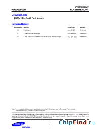 Datasheet K9E2G08U0M-Y manufacturer Samsung