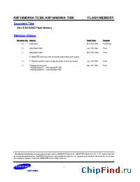 Datasheet K9F1608W0A- производства Samsung