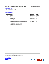 Datasheet K9F1608W0A-TCS0 manufacturer Samsung